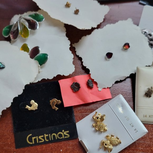Jewelry - Vintage Earring Lot Wear Craft Destash Resell Repurpose